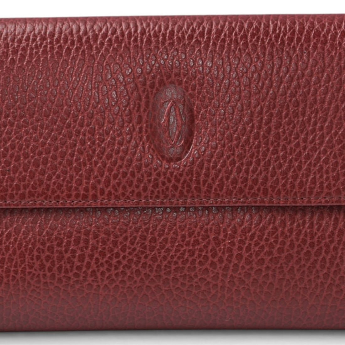 Cartier Tri-fold Wallet, Must de Cartier, Bordeaux: --- Catalog ---Category: SizeSize (HxWxD): 10.7cm x 14.2cm x 2cm / 4.21'' x 5.59'' x 0.78''Category: DesignType: Wallet (tri-fold)Color: BordeauxGender: Men,WomenMaterial: Leather Category: GeneralBra
