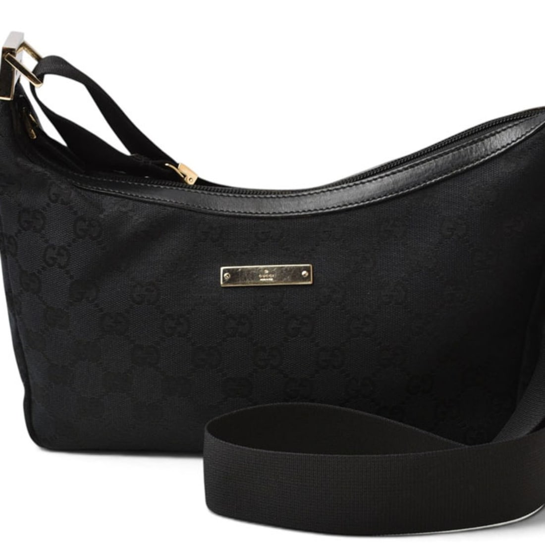 Gucci Shoulder Bag, GUCCI Crossbody GG Canvas, Black, 019.0433: --- Catalog ---Category: SizeSize (HxWxD): 18cm x 26cm x 6.5cm / 7.08'' x 10.23'' x 2.55''Category: DesignType: Shoulder bagColor: BlackGender: Women,MenMaterial: GG canvas Category: GeneralMPN: 019.0