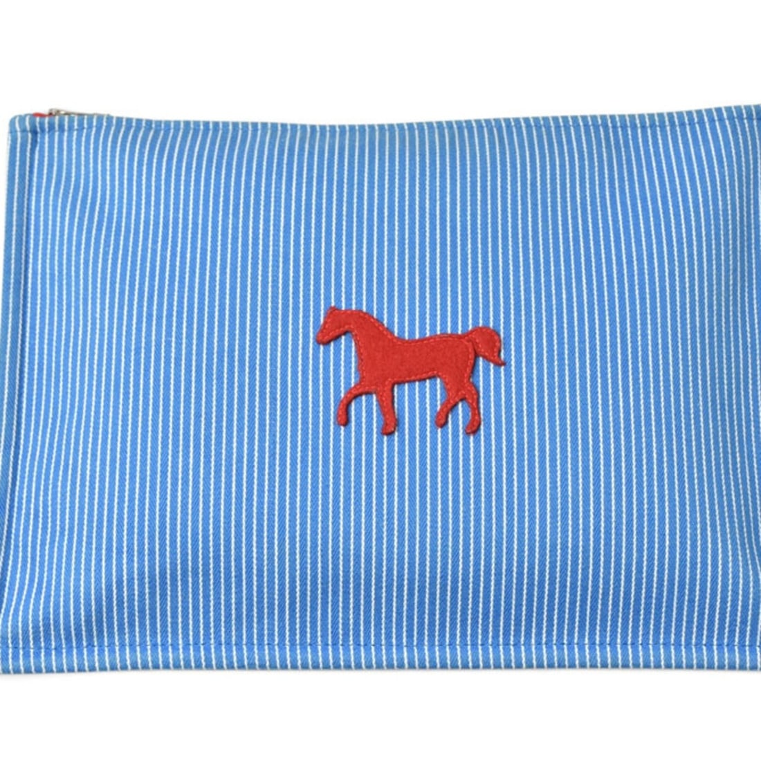 Hermes Pouch HERMES Horse Trouse Flat GM Baby Series Rocking: --- Catalog ---Category: SizeSize (HxWxD): 24cm x 33.5cm x 1cm / 9.44'' x 13.18'' x 0.39''Category: DesignType: PouchColor: Blue, WhiteGender: Women,MenMaterial: Cotton Category: GeneralBrand: HermesC