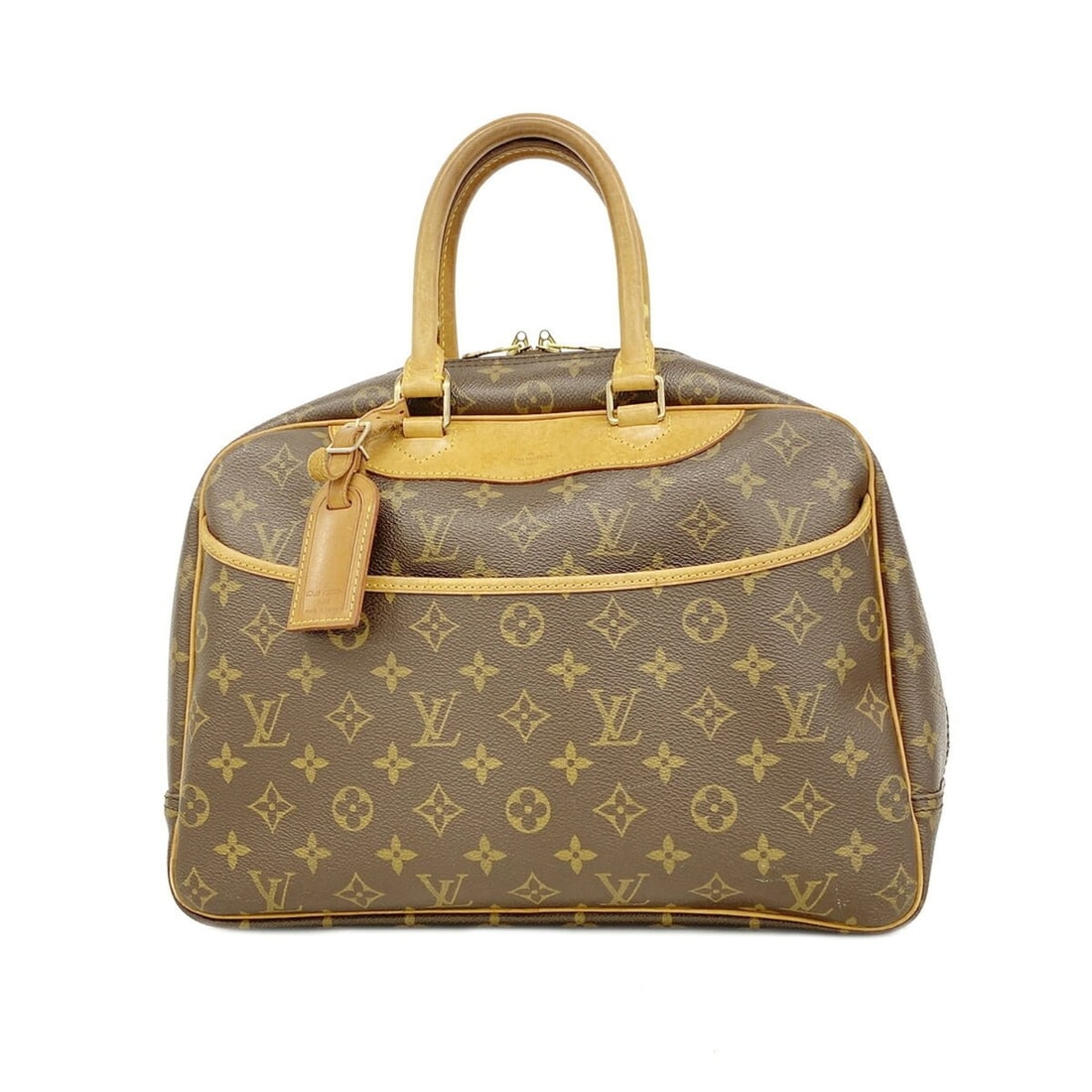 Louis Vuitton Monogram Deauville Handbag M47270 Brown Women's