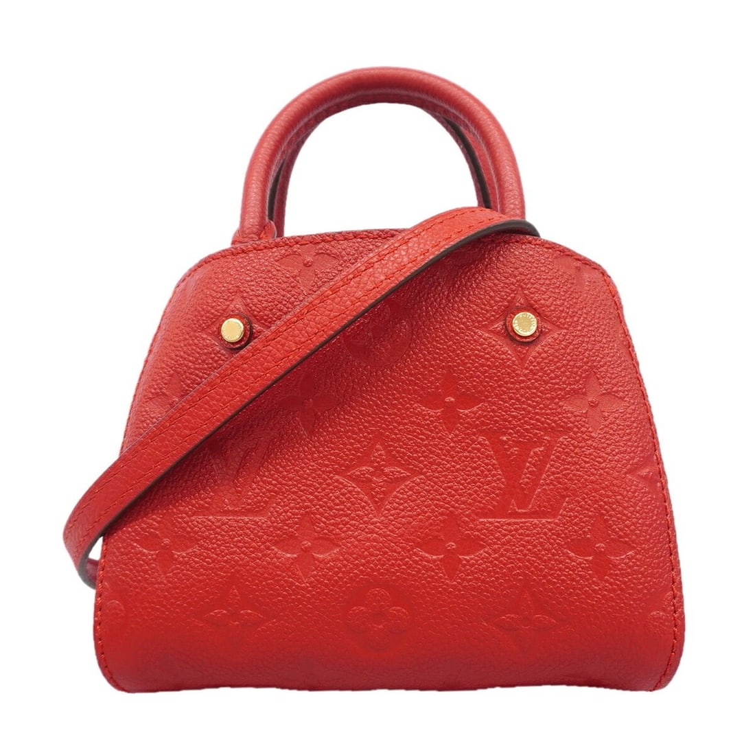 Louis Vuitton Monogram Empreinte Montaigne Nano Handbag M50865 Cerise 2-way bag for women