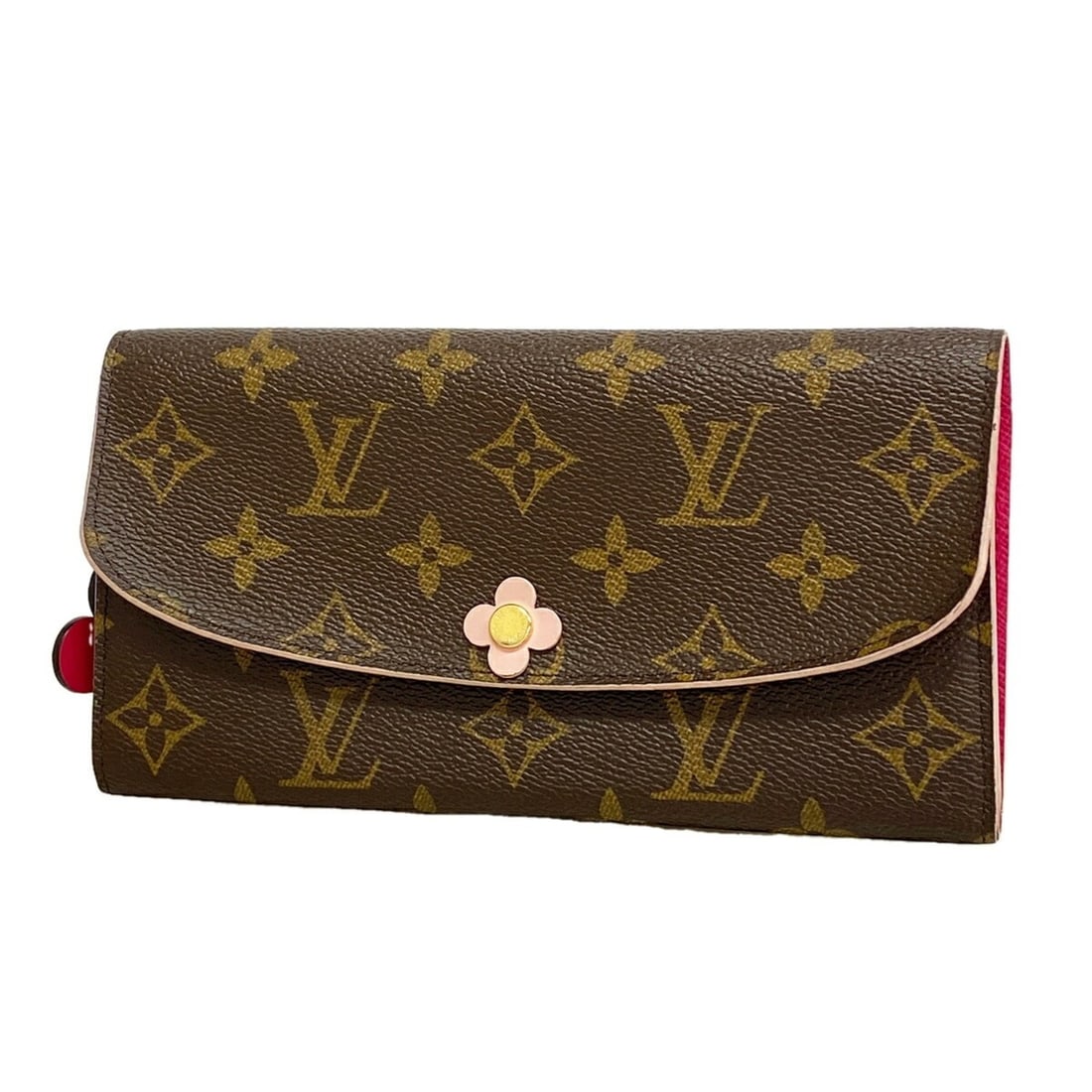 Louis Vuitton Monogram Portefeuille Emilie Flower Motif Long Wallet M64202 Brown Rose Ballerine: --- Catalog ---Category: SizeSize (HxWxD): 10.5cm x 19cm x 2.5cm / 4.13'' x 7.48'' x 0.98''Category: DesignType: Long wallet (bi-fold)Color: Brown, Rose ballerineGender: WomenCategory: GeneralMPN: M64
