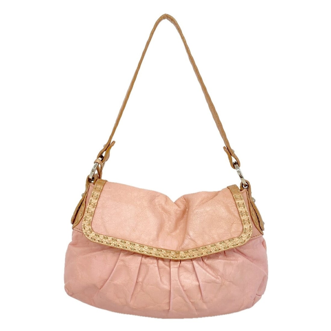 Fendi Selleria Leather Handbag, Pink, Women's: --- Catalog ---Category: SizeSize (HxWxD): 21cm x 29cm x 5cm / 8.26'' x 11.41'' x 1.96''Category: DesignType: HandbagColor: PinkGender: WomenMaterial: Leather Hardware Color: SilverCategory: GeneralBr