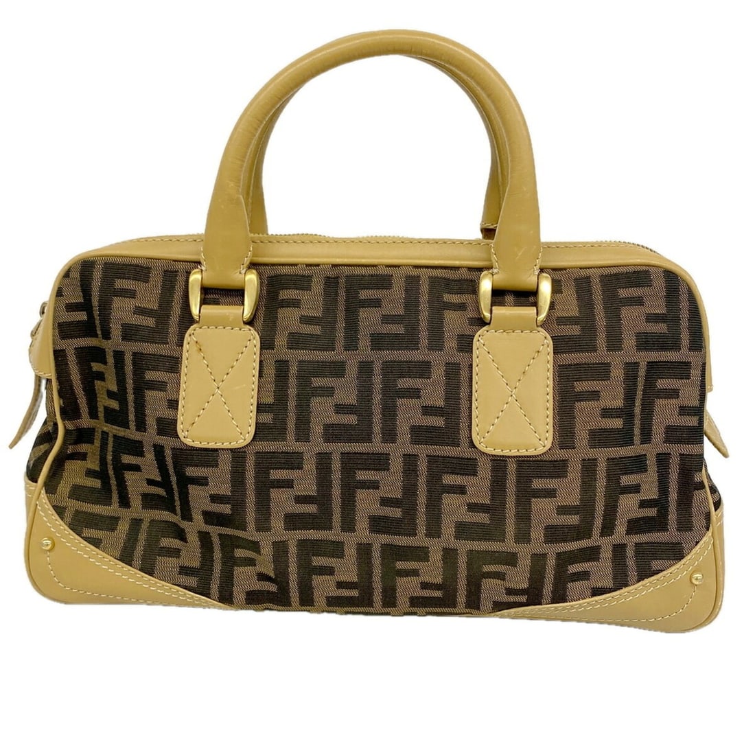 Fendi Zucca Nylon Canvas Handbag, Brown/Beige, Women's: --- Catalog ---Category: SizeSize (HxWxD): 19cm x 35cm x 12.5cm / 7.48'' x 13.77'' x 4.92''Category: DesignType: HandbagColor: Beige, BrownGender: WomenMaterial: Nylon canvas Hardware Color: GoldCateg