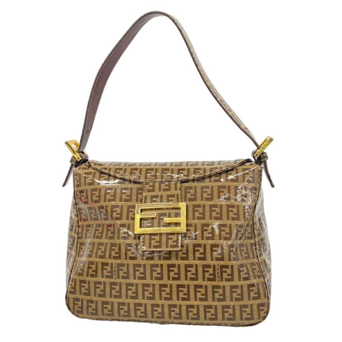 Fendi Zucchino Coated Canvas Handbag, Brown, Women's: --- Catalog ---Category: SizeSize (HxWxD): 25.5cm x 25cm x 13cm / 10.03'' x 9.84'' x 5.11''Category: DesignType: HandbagColor: BrownGender: WomenMaterial: Coated canvas Hardware Color: GoldCategory: G