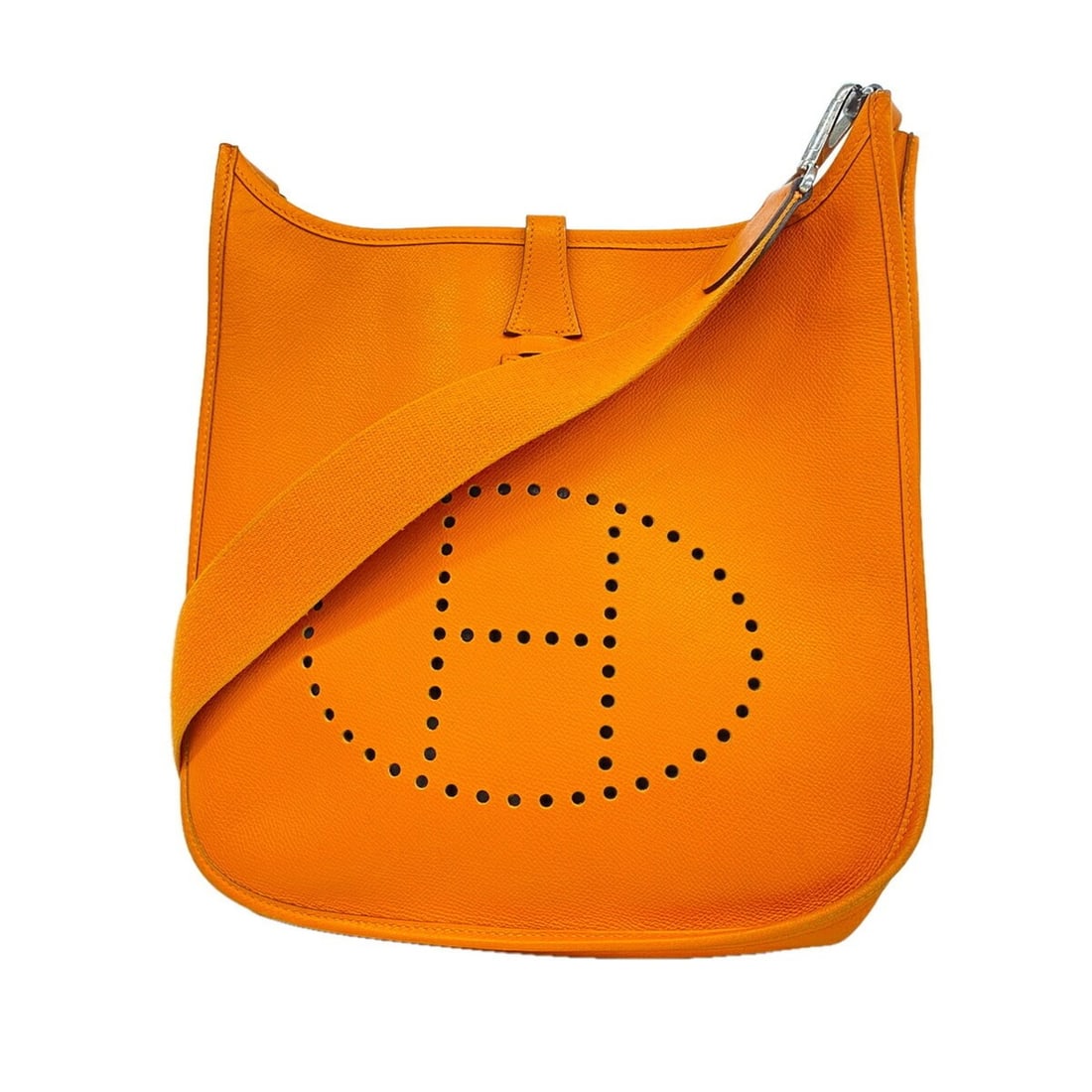 Hermes Evelyne 2PM Shoulder Bag, Veau Epsom Leather, Orange, ?I Stamp, Women's (1 of 14)