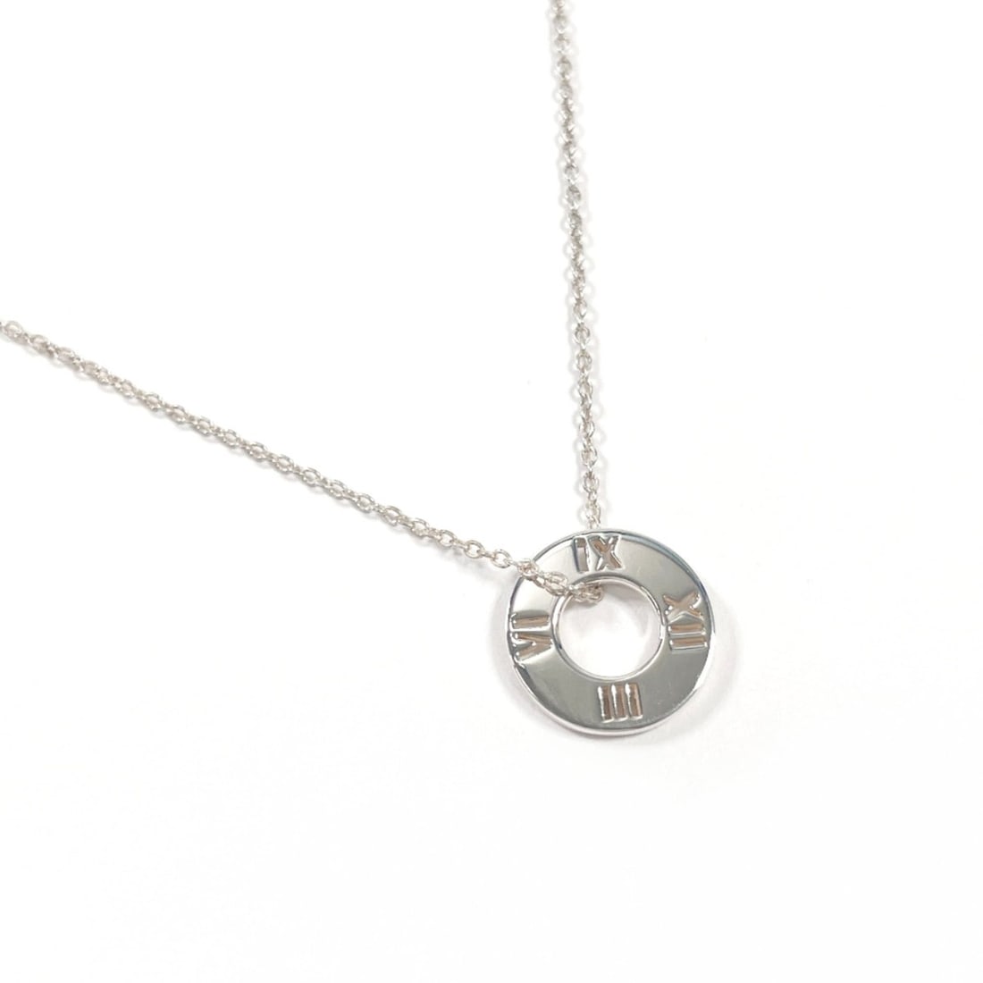 TIFFANY&Co. Tiffany Atlas Pierced Circle Necklace, Sterling Silver 925, Silver, Women's (1 of 6)