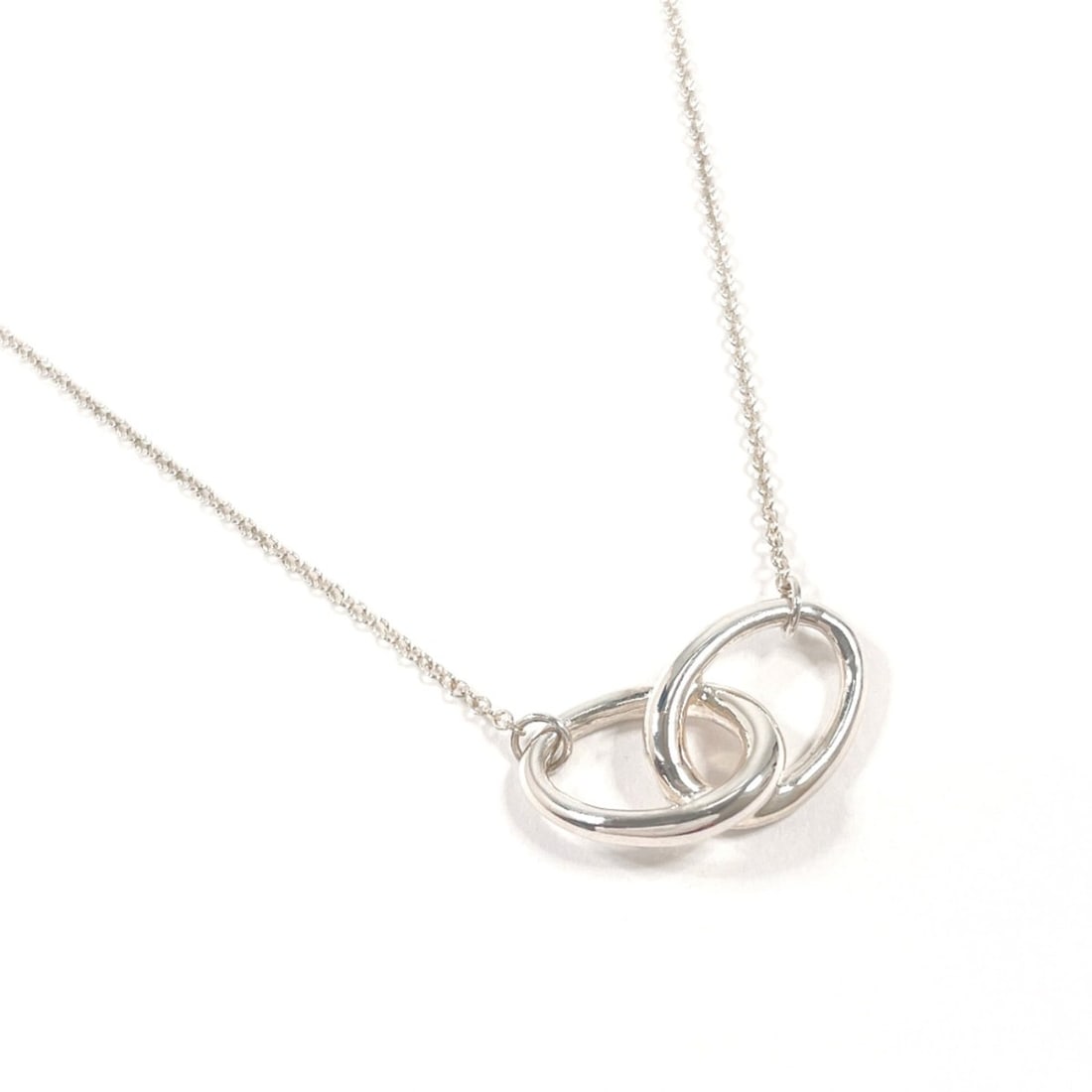 TIFFANY&Co. Tiffany Double Loop Elsa Peretti Necklace, Sterling Silver 925, Women's (1 of 7)