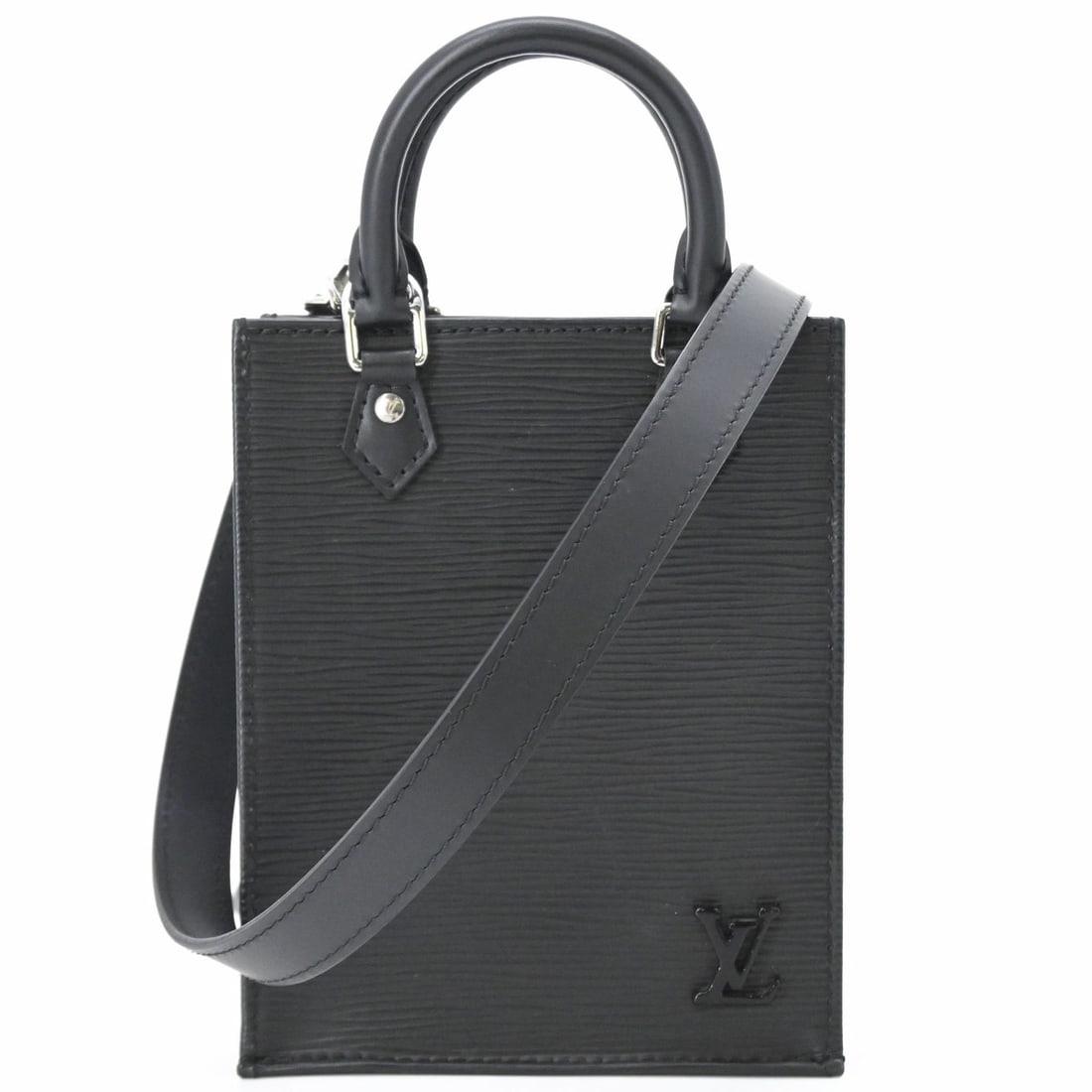 LOUIS VUITTON Epi Petite Sac Plat Shoulder Bag Handbag Leather Black M69441: --- Catalog ---Category: SizeSize (HxWxD): 17cm x 13.5cm x 5cm / 6.69'' x 5.31'' x 1.96''Category: DesignType: Handbag, Shoulder bagColor: BlackGender: WomenMaterial: Epi leather Category: GeneralLine