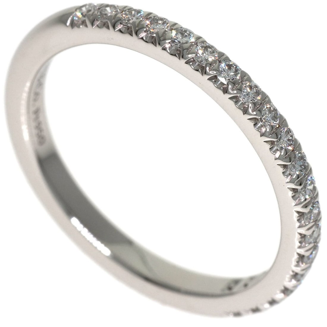 Tiffany & Co. Nova Half Eternity Diamond Ring, Platinum PT950, Women's.: --- Catalog ---Category: SizeJP Size: 7US Size: 4Category: DesignType: Band ringGender: WomenMaterial: Platinum, Platinum 950Category: GeneralBrand: Tiffany--- Item List ---Section: ConditionRanking: 