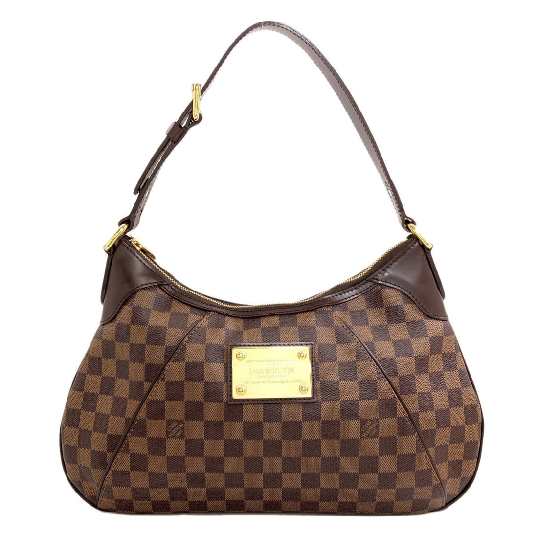 Louis Vuitton N48181 Thames GM Shoulder Bag, Damier Canvas, Women's LOUIS VUITTON: --- Catalog ---Category: SizeSize (HxWxD): 22cm x 30cm x 6.5cm / 8.66'' x 11.81'' x 2.55''Category: DesignType: Shoulder bagColor: Damier Canvas, EbeneGender: WomenMaterial: Damier Canvas Category: Ge
