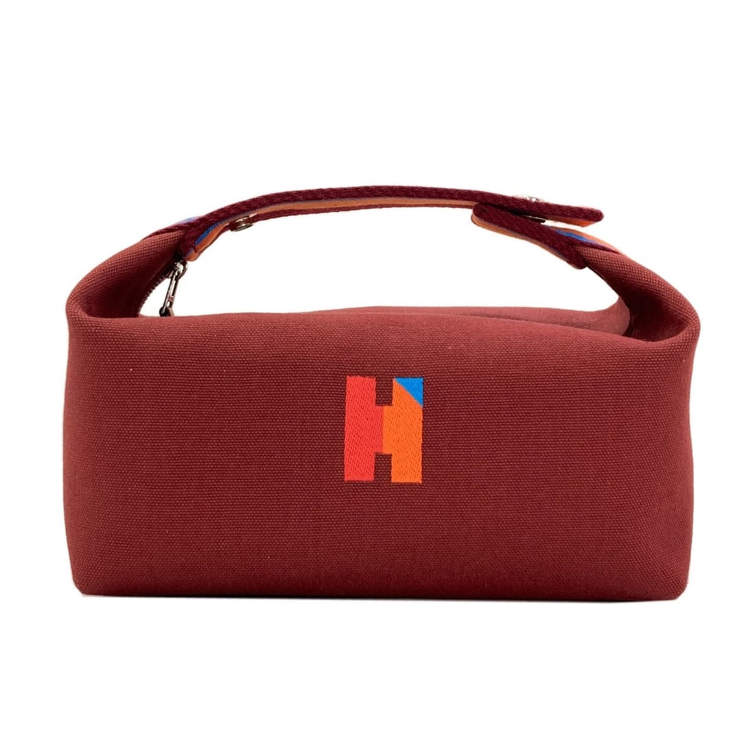 Hermes Bride à Black PM Silver Hardware Canvas Handbag for Women: --- Catalog ---Category: SizeSize (HxWxD): 10cm x 21cm x 12.5cm / 3.93'' x 8.26'' x 4.92''Category: DesignType: HandbagColor: Red colorGender: WomenMaterial: Canvas Category: GeneralBrand: Hermes--- I