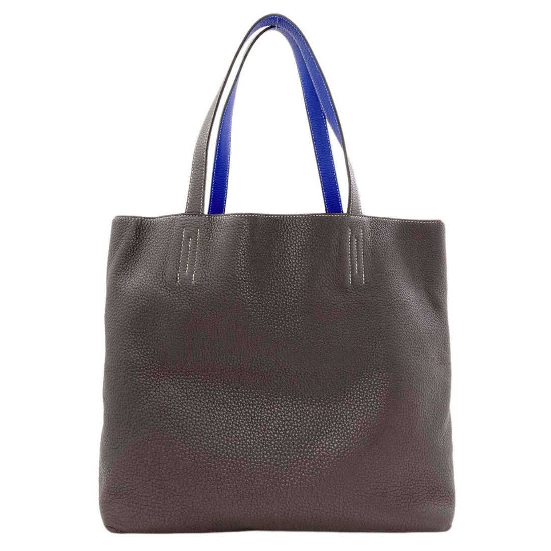 Hermes Double Sens 45 Tote Bag, Taurillon Leather, Women's: --- Catalog ---Category: SizeSize (HxWxD): 33cm x 36cm x 12.5cm / 12.99'' x 14.17'' x 4.92''Category: DesignType: Tote bagColor: Blue, GrayGender: WomenMaterial: Leather Category: GeneralBrand: Hermes