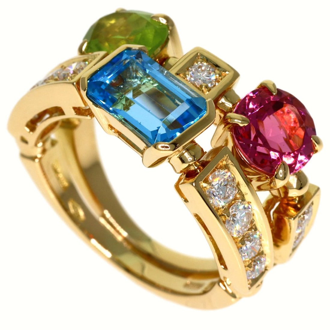Bulgari Allegra Multi-Stone Diamond Ring, 18K Yellow Gold, Women's BVLGARI (1 of 12)
