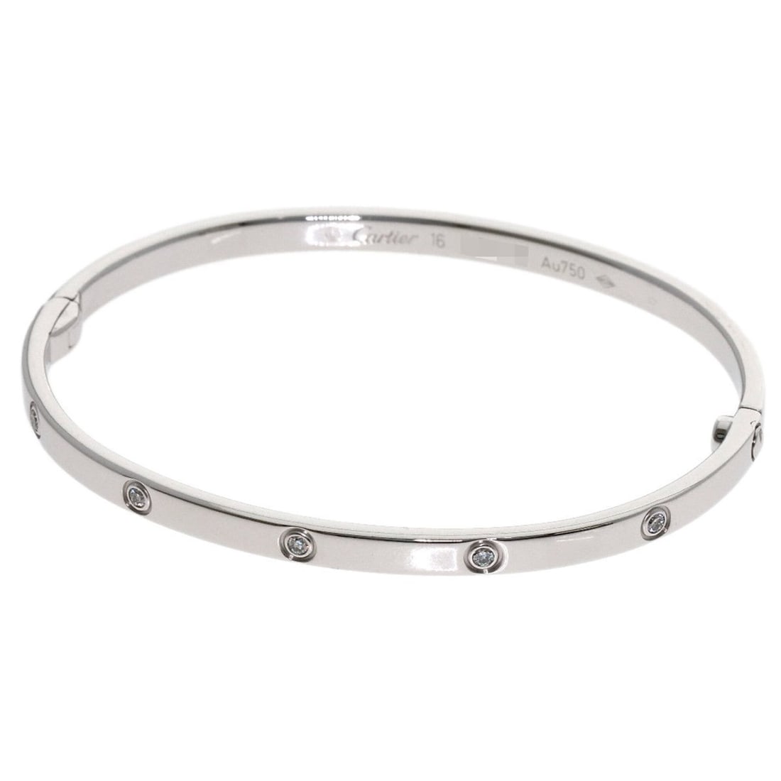 Cartier Love Bracelet SM Full Diamond #16 (Driver not included) 18K White Gold Women's CARTIER (1 of 10)