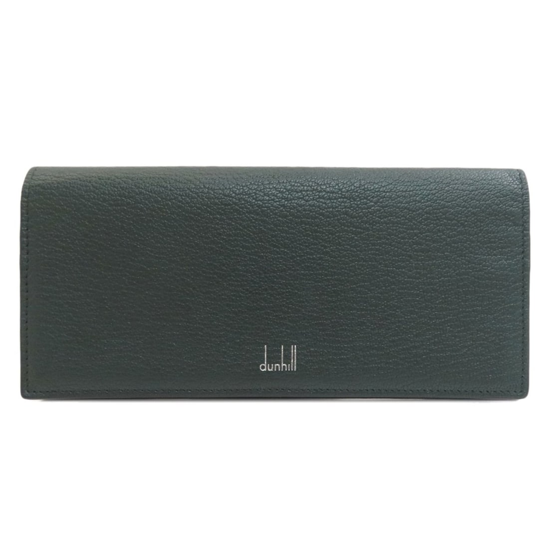 Dunhill Logo Leather Long Wallet for Women: --- Catalog ---Category: SizeSize (HxWxD): 9cm x 19cm x 1cm / 3.54'' x 7.48'' x 0.39''Category: DesignType: Long wallet (bi-fold)Color: Dark greenGender: WomenMaterial: Leather Category: GeneralBrand: