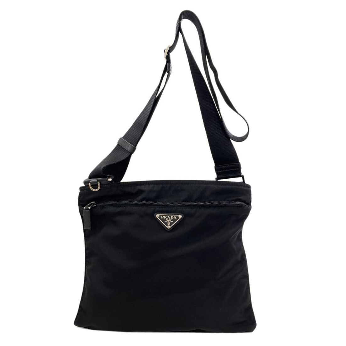 Prada Long Shoulder Bag with Logo Hardware, Nylon, Women's PRADA (1 of 13)