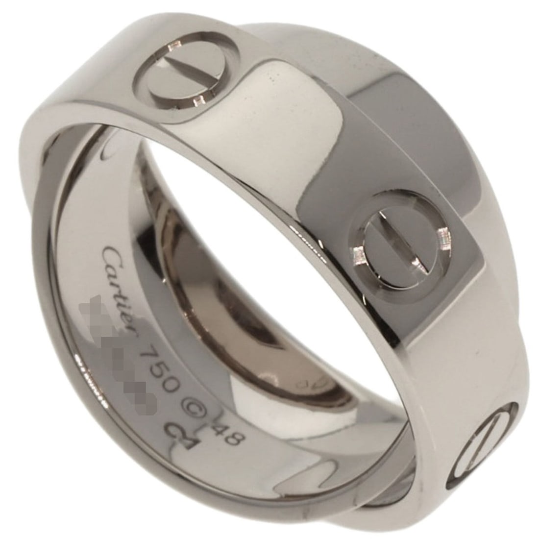 Cartier Secret Love #48 Ring, 18K White Gold, Women's.: --- Catalog ---Category: SizeJP Size: 8US Size: 4.5Category: DesignType: Band ringGender: WomenMaterial: White gold (18K)Category: GeneralLine: LoveBrand: Cartier--- Item List ---Section: ConditionRan