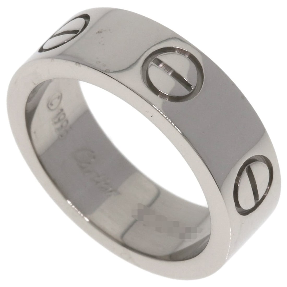 Cartier Love Ring #47, 18K White Gold, Women's Ring, CARTIER: --- Catalog ---Category: SizeJP Size: 7US Size: 4Category: DesignType: Band ringGender: WomenMaterial: White gold (18K)Category: GeneralLine: LoveBrand: Cartier--- Item List ---Section: ConditionRanki
