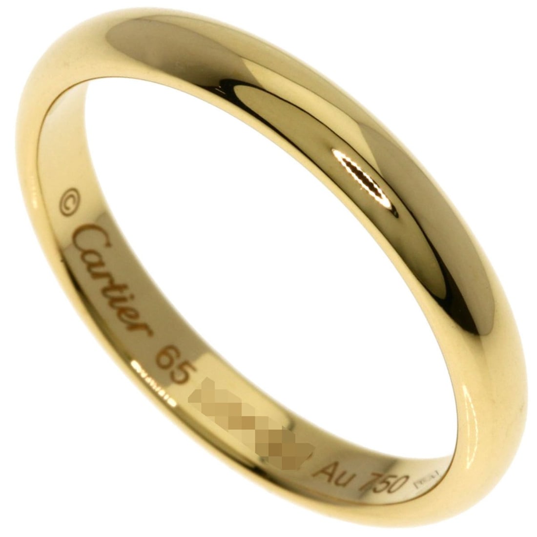 Cartier Wedding Ring #65, 18K Yellow Gold, Women's.: --- Catalog ---Category: SizeJP Size: 25US Size: 12Category: DesignType: Band ringGender: WomenMaterial: Yellow gold (18K)Category: GeneralBrand: Cartier--- Item List ---Section: ConditionRanking: Ran