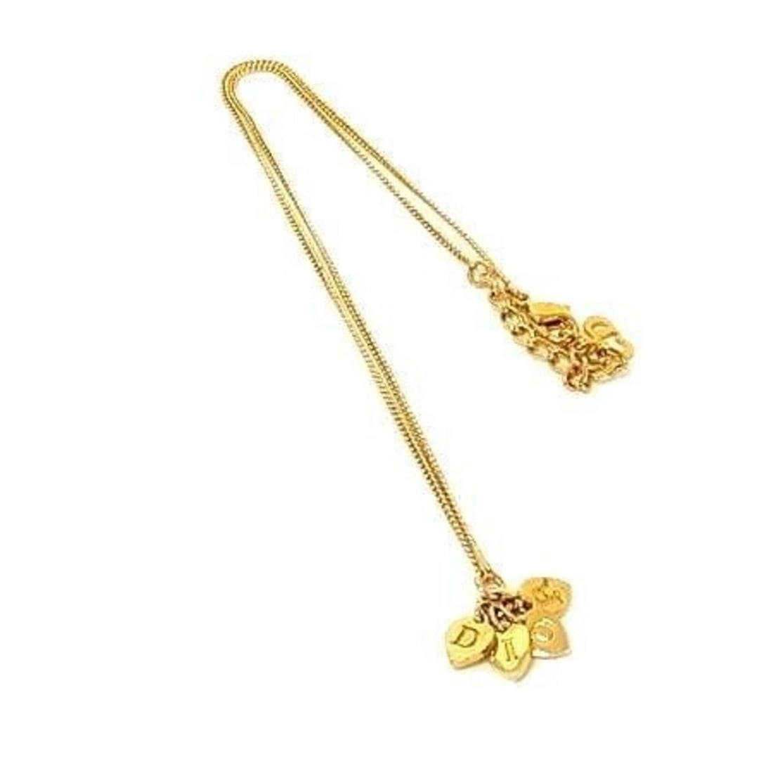 Christian Dior Heart Necklace, Gold Metal, Women's: --- Catalog ---Category: SizePendant Size: 10mm x 6mm / 0.39'' x 0.23''Neck Circumference: 44 cm / 17.32''Category: DesignColor: GoldGender: WomenMaterial: MetalPendant Type: PendantNecklace Type: Nec