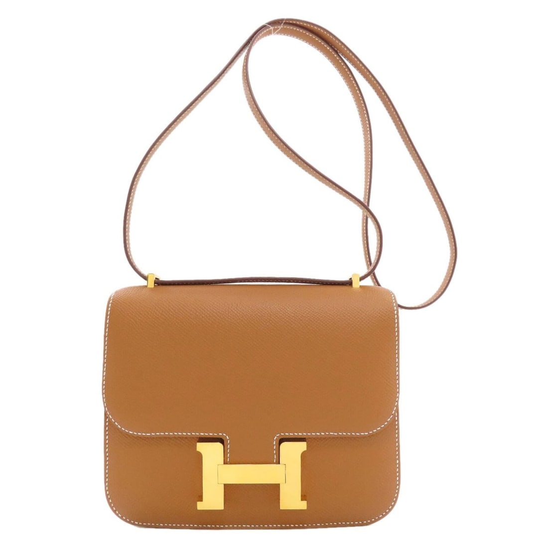 Hermes Constance Mini 18 Gold Hardware Shoulder Bag Epsom Leather Women's HERMES: --- Catalog ---Category: SizeSize (HxWxD): 15.5cm x 18cm x 5cm / 6.1'' x 7.08'' x 1.96''Category: DesignType: Shoulder bagColor: GoldGender: WomenMaterial: Epsom leather Category: GeneralBrand: Hermes