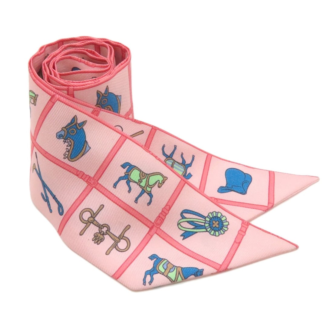 Hermes Twilly Scarf Muffler Silk Women's HERMES: --- Catalog ---Category: SizeSize (LxW): 86cm x 5cm / 33.85'' x 1.96''Category: DesignType: ScarfColor: PinkGender: WomenMaterial: Silk Category: GeneralBrand: Hermes--- Item List ---Section: Conditio