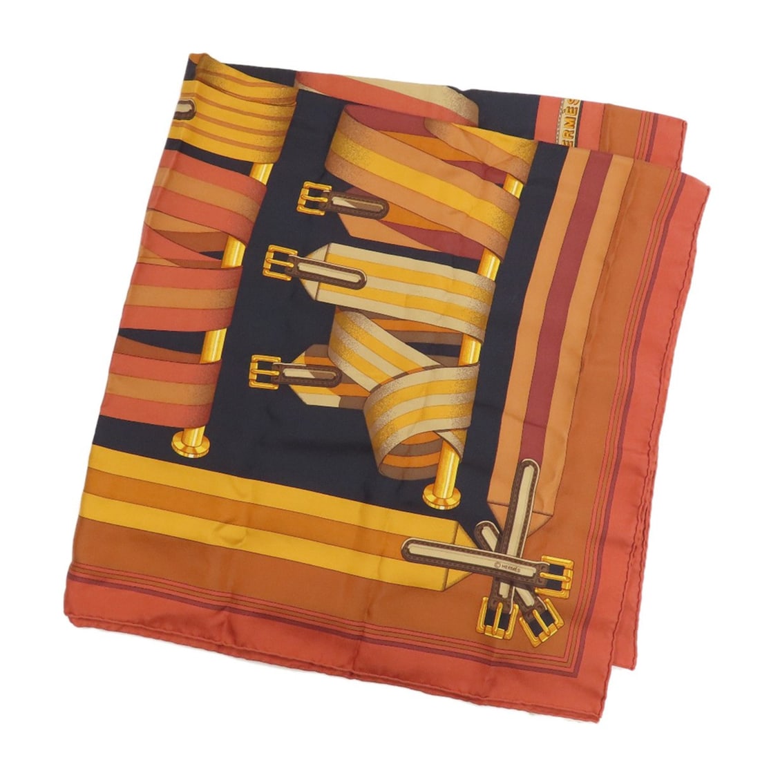 Hermes Carre 90 Suspender Belt Scarf Muffler Silk Women's HERMES: --- Catalog ---Category: SizeSize (LxW): 89cm x 90cm / 35.03'' x 35.43''Category: DesignType: ScarfColor: BrownGender: WomenMaterial: Silk Category: GeneralBrand: Hermes--- Item List ---Section: Condi