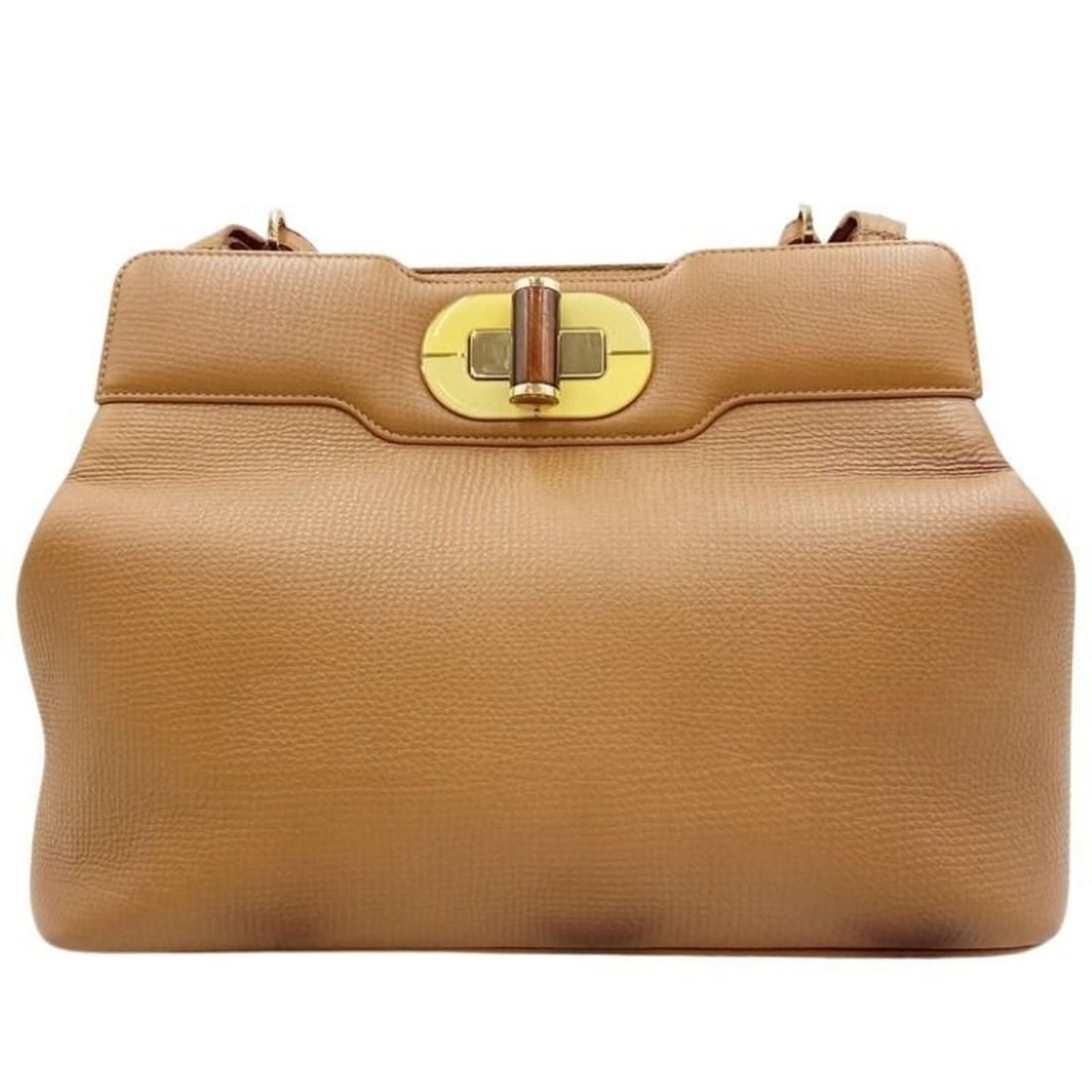 BVLGARI Isabella Rossellini handbag, beige leather, women's.: --- Catalog ---Category: SizeSize (HxWxD): 22.5cm x 31cm x 14.5cm / 8.85'' x 12.2'' x 5.7''Category: DesignType: HandbagColor: BeigeStyle: FormalGender: WomenClosure: Turn lockMaterial: Leather Catego