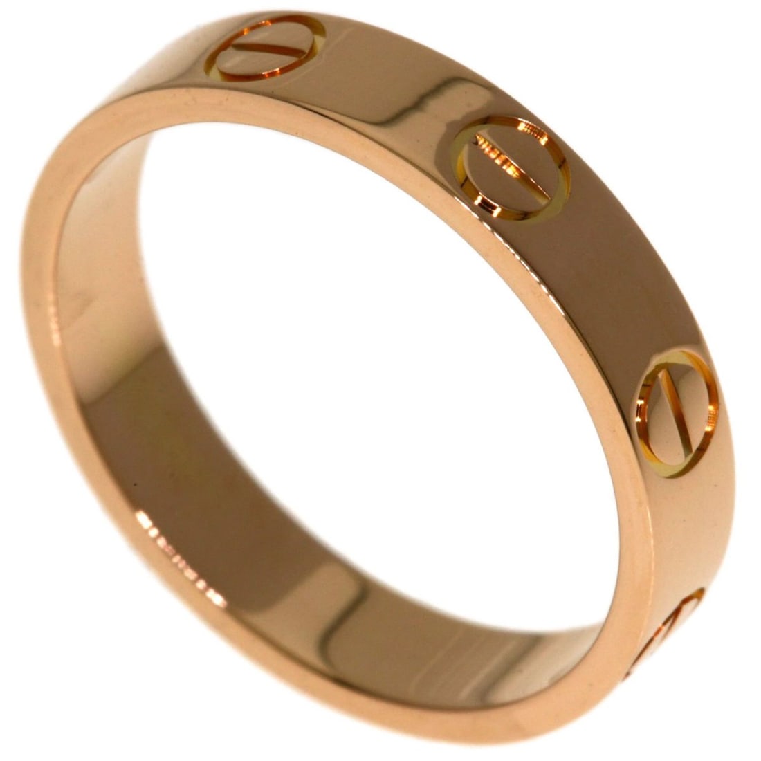 Cartier Mini Love Ring #49, 18K Pink Gold, Women's Ring, CARTIER: --- Catalog ---Category: SizeJP Size: 9US Size: 5Category: DesignType: Band ringGender: WomenMaterial: Pink gold (18K)Category: GeneralBrand: Cartier--- Item List ---Section: ConditionRanking: Rank A 