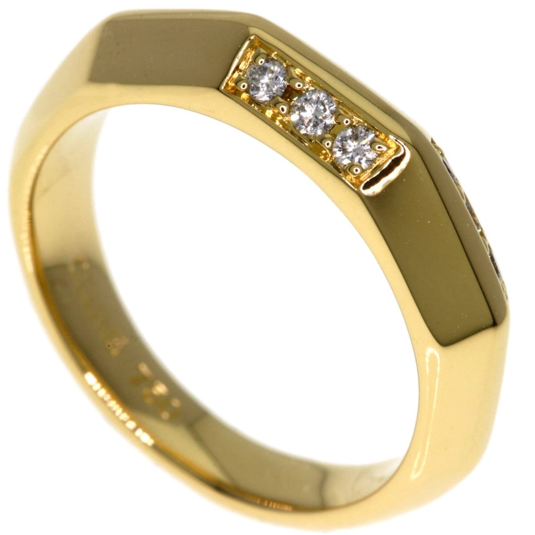 Celine Diamond Ring, 18K Yellow Gold, Women's: --- Catalog ---Category: SizeJP Size: 9US Size: 5Category: DesignType: Band ringGender: WomenMaterial: Yellow gold (18K)Category: GeneralBrand: Celine--- Item List ---Section: ConditionRanking: Rank A