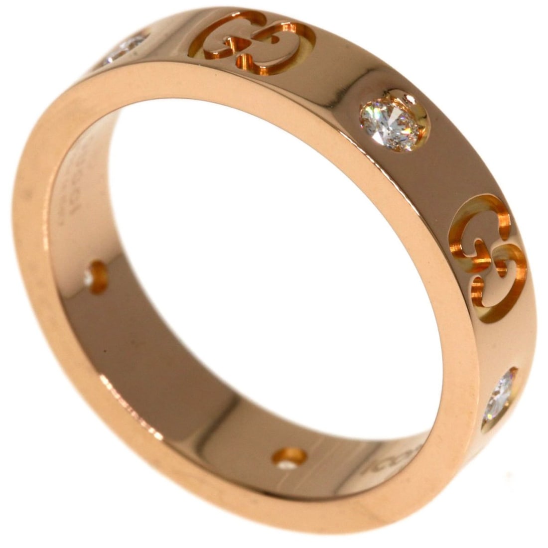 Gucci Icon Diamond Ring #8, 18K Pink Gold, Women's GUCCI (1 of 6)