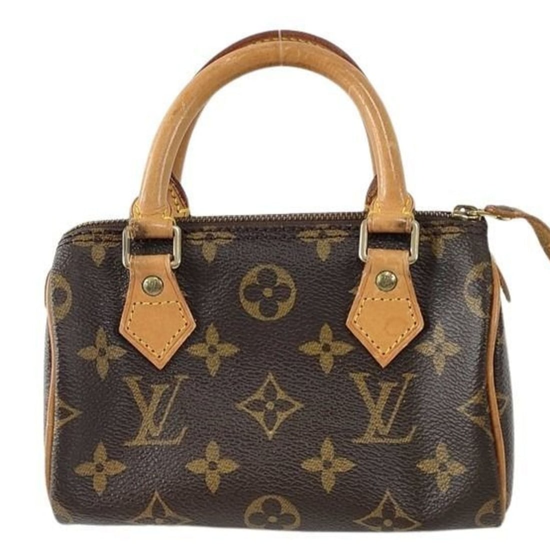 LOUIS VUITTON Nano Speedy handbag M81085 Brown Monogram Women's: --- Catalog ---Category: SizeSize (HxWxD): 10cm x 15cm x 7.2cm / 3.93'' x 5.9'' x 2.83''Category: DesignType: HandbagColor: BrownGender: WomenClosure: ZipperMaterial: Monogram Category: GeneralLine: M