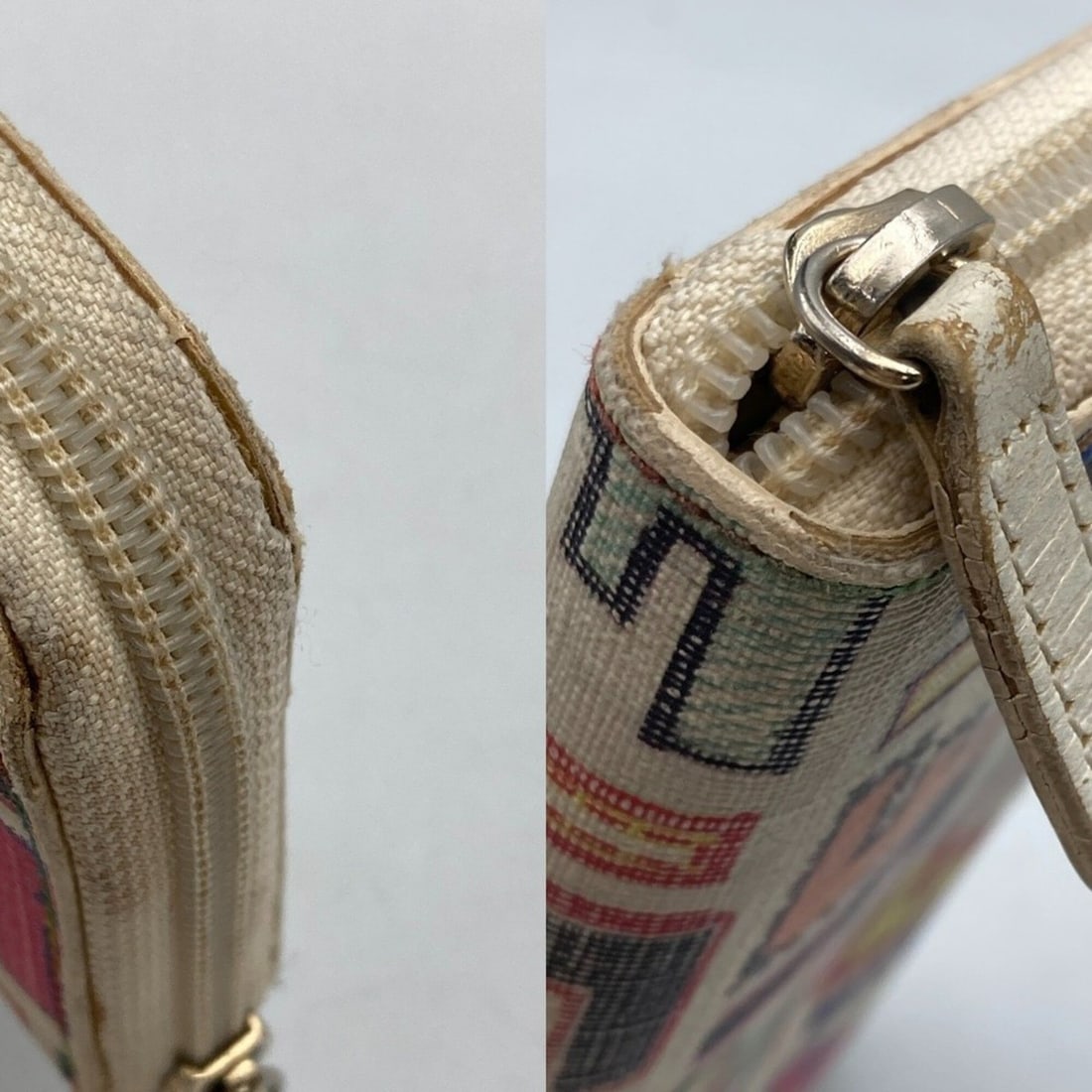 FENDI Zucca pattern multicolor round long wallet D4 - 5