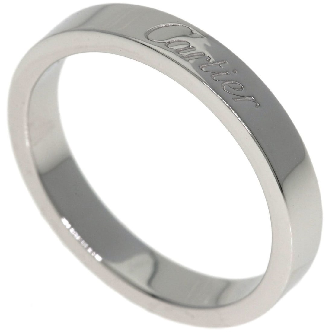Cartier C de #50 Ring, Platinum PT950, Women's, CARTIER: --- Catalog ---Category: SizeJP Size: 10US Size: 5.5Category: DesignType: Band ringGender: WomenMaterial: Platinum, Platinum 950Category: GeneralBrand: Cartier--- Item List ---Section: