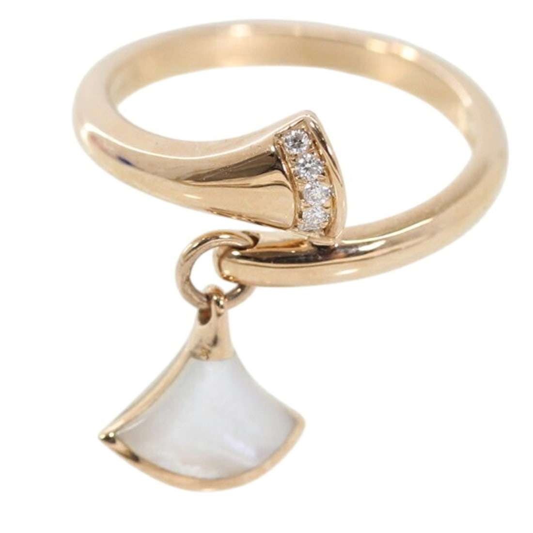 Bvlgari Diva's Dream Ring, Diamond, White Mother-of-Pearl, 18K Pink Gold, Women's, T5423: --- Catalog ---Category: SizeJP Size: 12US Size: 6.5Category: DesignColor: Pink goldGender: WomenMaterial: Pink gold (18K)Category: GeneralBrand: Bvlgari--- Item List ---Section: ConditionRanking: Ran