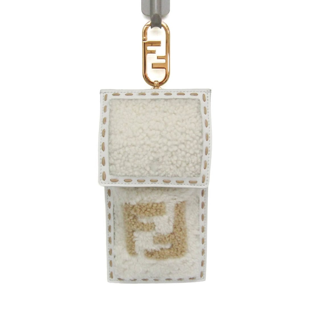 Fendi Logo Boa Phone Pouch 7AS047 Men,Women Leather,Fur Pouch Beige,White: --- Catalog ---Category: SizeSize (HxWxD): 18cm x 9cm x 2cm / 7.08'' x 3.54'' x 0.78''Strap Length: 7cm / 2.75''Category: DesignType: PouchColor: Beige, WhiteGender: Men,WomenClosure: Snap fastenerMat