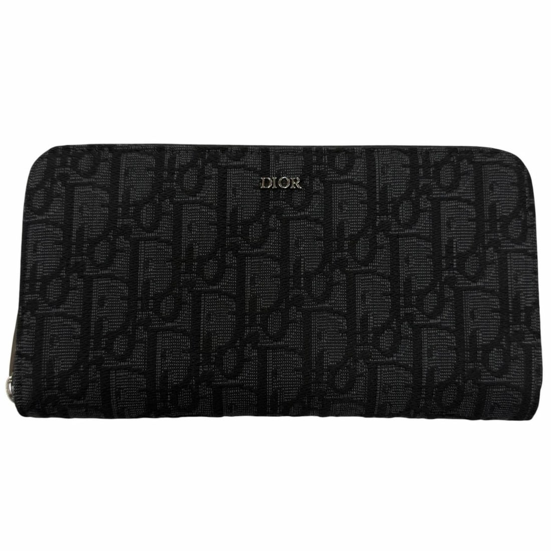 Christian Dior DIOR 2ESBC252YSE Dior Oblique Jacquard Leather Fabric Round Zip Wallet, Long Black,: --- Catalog ---Category: SizeSize (HxWxD): 10.5cm x 19.5cm / 4.13'' x 7.67''Category: DesignType: Long wallet (bi-fold)Color: BlackGender: WomenMaterial: Leather , Fabric Category: GeneralMPN: 2ESBC25