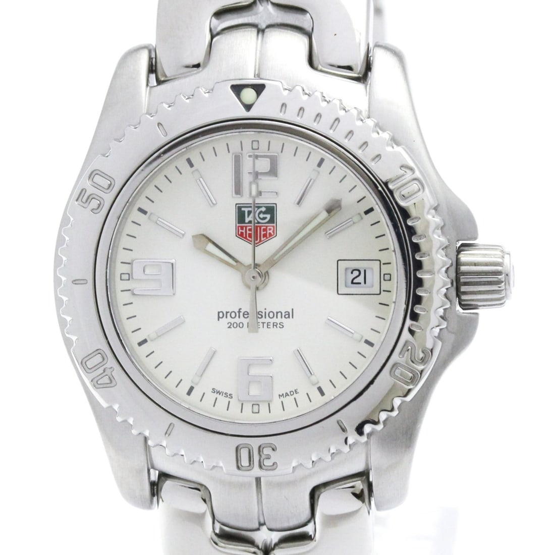 TAG HEUER Link Stainless Steel Quartz Ladies Watch WT1314 Polished: --- Catalog ---Category: SizeCase Diameter: 30mm / 1.18''Category: DesignType: WristwatchStyle: SportGender: WomenColor (Dial): WhiteMaterial (Band): Stainless steelMaterial (Case): Stainless steelCat