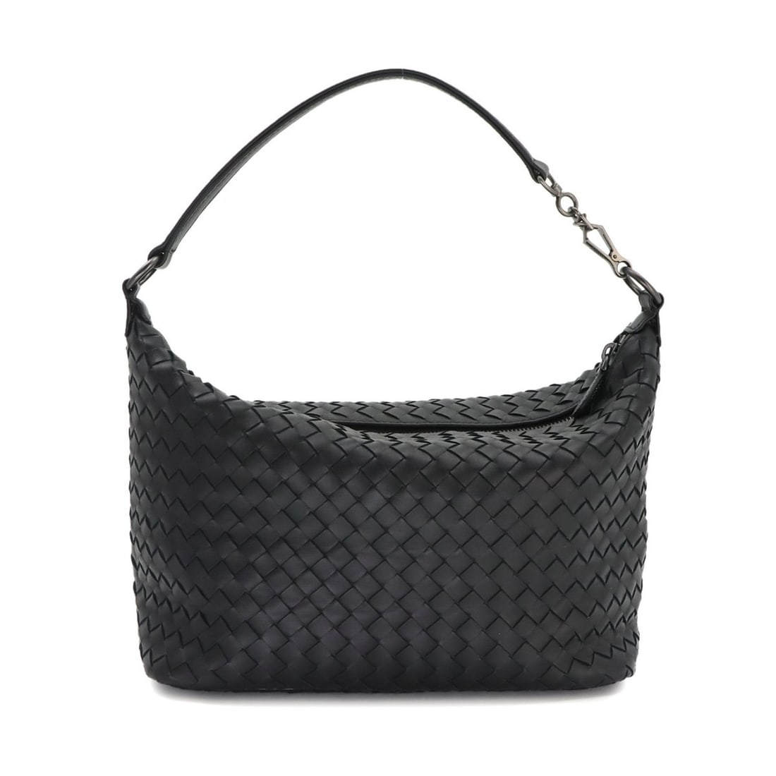 Bottega Veneta Intrecciato Handbag, Leather, Black, 239988: --- Catalog ---Category: SizeWeight: 340g / 11.99oz.Size (HxWxD): 20cm x 25.5cm x 12.5cm / 7.87'' x 10.03'' x 4.92''Handle Length: 38cm / 14.96''Category: DesignType: HandbagColor: BlackGender: WomenM