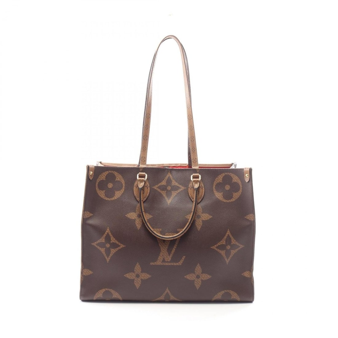 Louis Vuitton OnTheGo GM 2-Way Tote Bag/Handbag, Coated Canvas, Monogram Giant Reverse, Women's,: --- Catalog ---Category: SizeSize (HxWxD): 32cm x 41cm x 17cm / 12.59'' x 16.14'' x 6.69''Category: DesignType: Handbag, Tote bagColor: Beige, Brown, MonogramGender: WomenMaterial: Coated canvas Categ