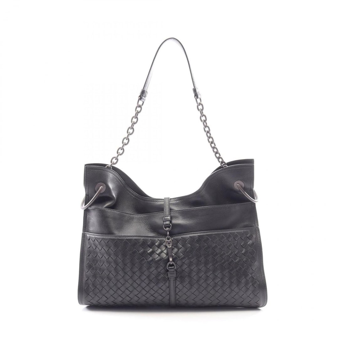Bottega Veneta Intrecciato Shoulder Bag/Handbag, Leather, Women's, Black (1 of 9)