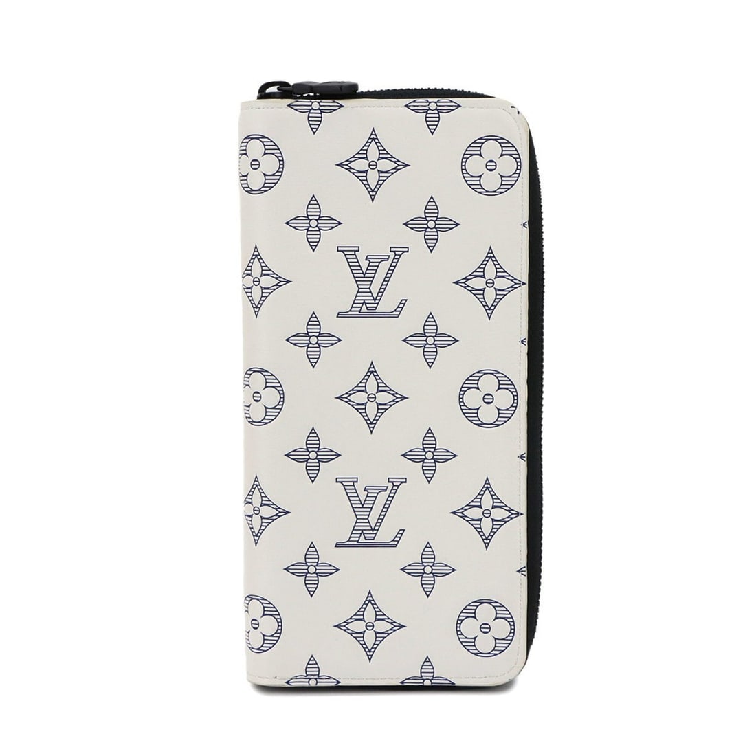 Louis Vuitton Monogram Shadow Zippy Wallet Vertical Long Leather White Navy M83381 RFID: --- Catalog ---Category: SizeSize (HxWxD): 20.5cm x 10cm x 2.5cm / 8.07'' x 3.93'' x 0.98''Category: DesignType: Long wallet (bi-fold)Color: Black, Monogram, Navy, WhiteGender: Women,MenMaterial: Mono