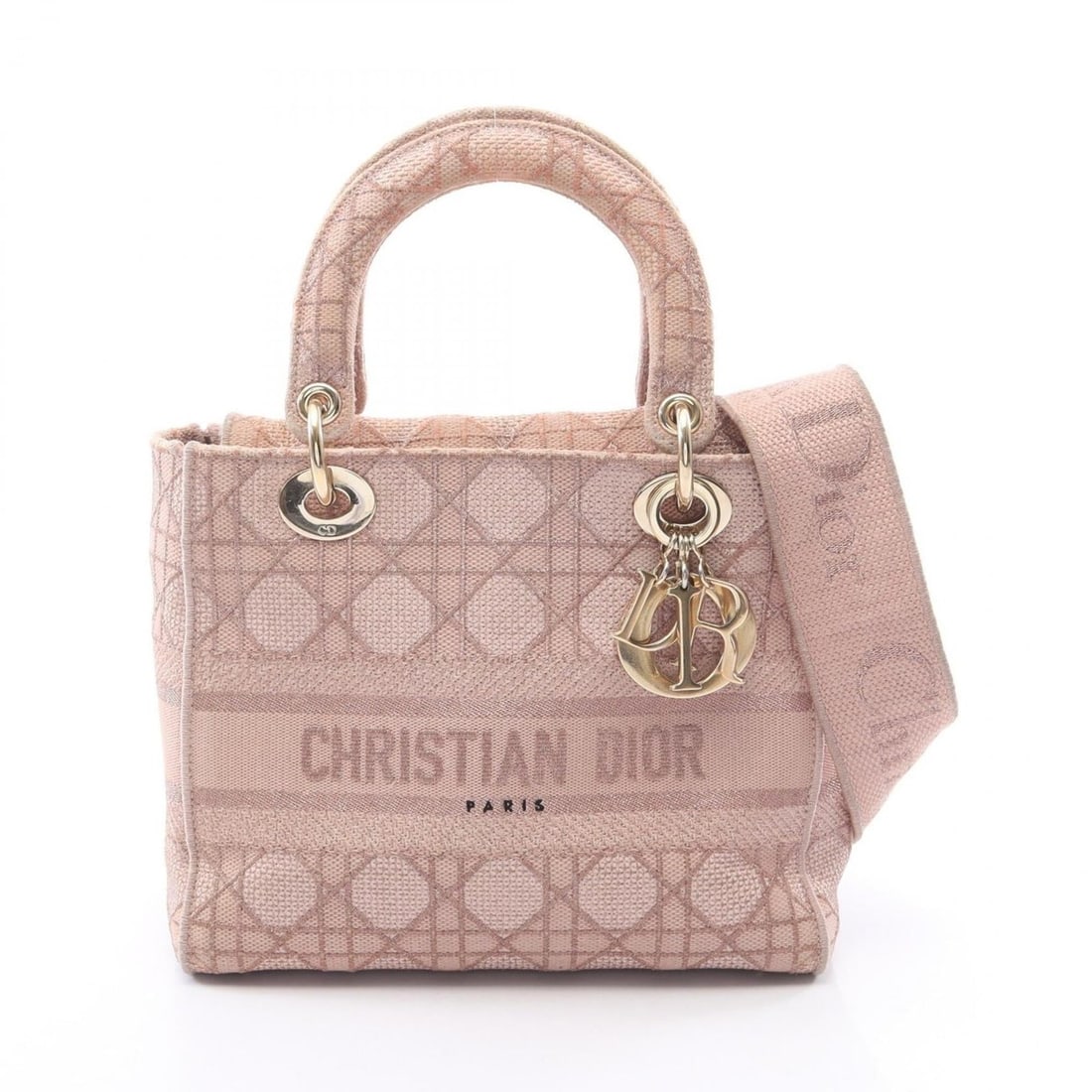 Christian Dior Dior LADY D-LITE Medium Cannage 2-Way Handbag, Canvas, Women's, Pink: --- Catalog ---Category: SizeSize (HxWxD): 19cm x 23cm x 11cm / 7.48'' x 9.05'' x 4.33''Category: DesignType: HandbagColor: PinkGender: WomenMaterial: Canvas Category: GeneralBrand: Christian Dior--- 