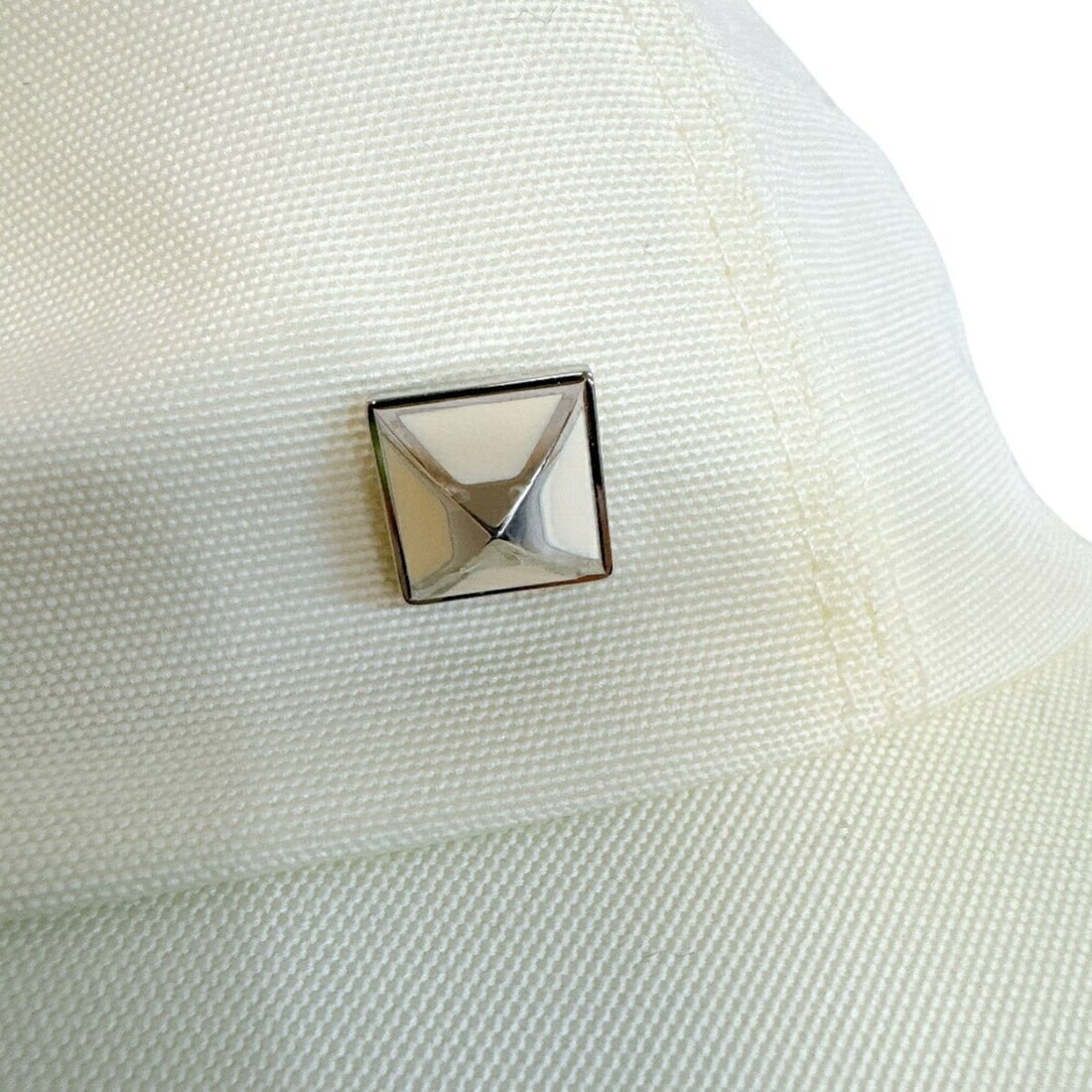 HERMES Hermes Sellier Button Cap White - 10