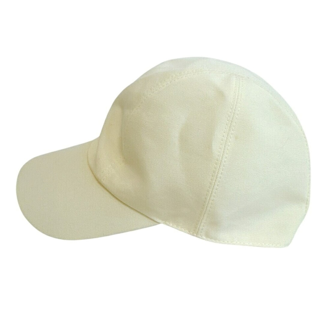 HERMES Hermes Sellier Button Cap White - 4