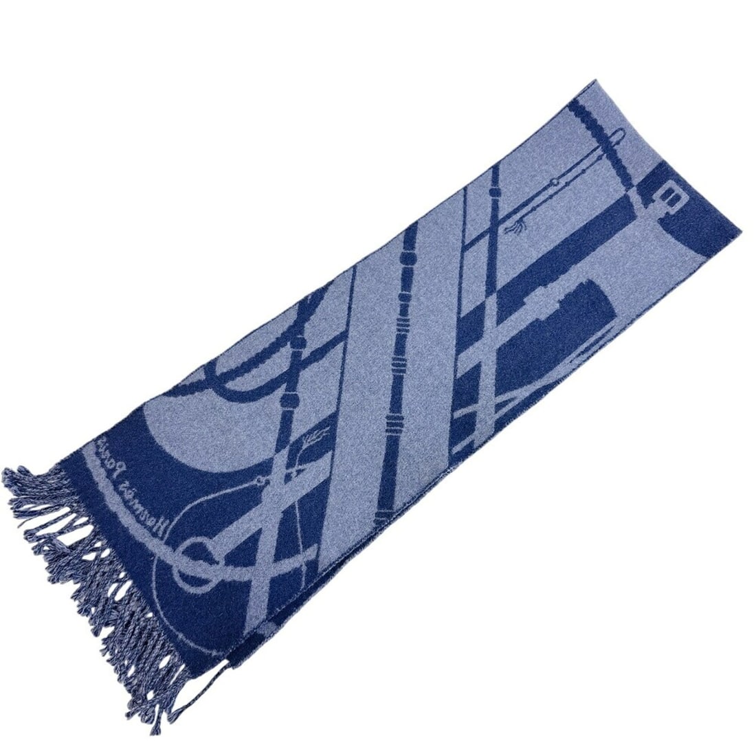 HERMES Clic Clac Scarf, Navy - 2