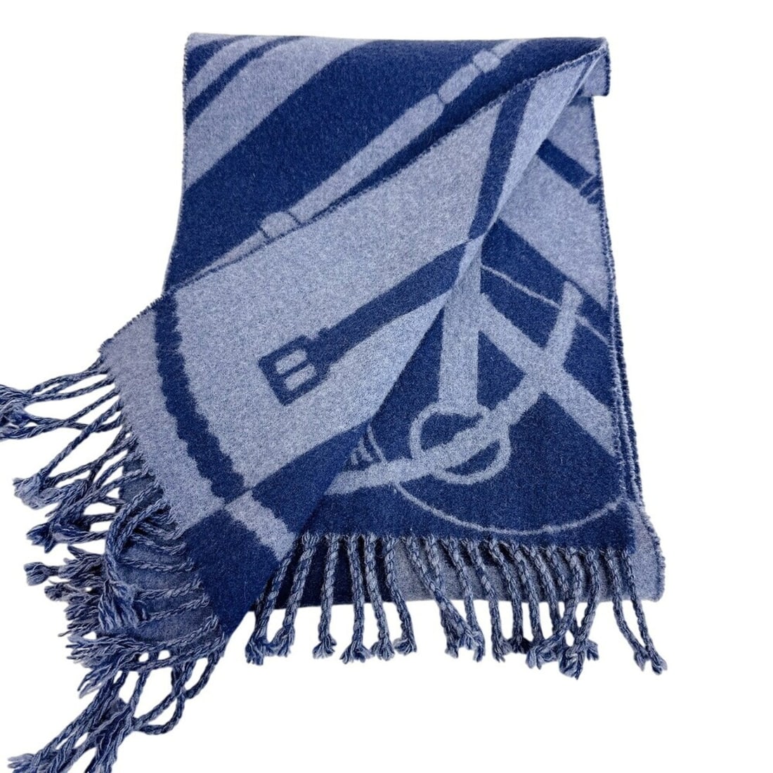 HERMES Clic Clac Scarf, Navy - 5