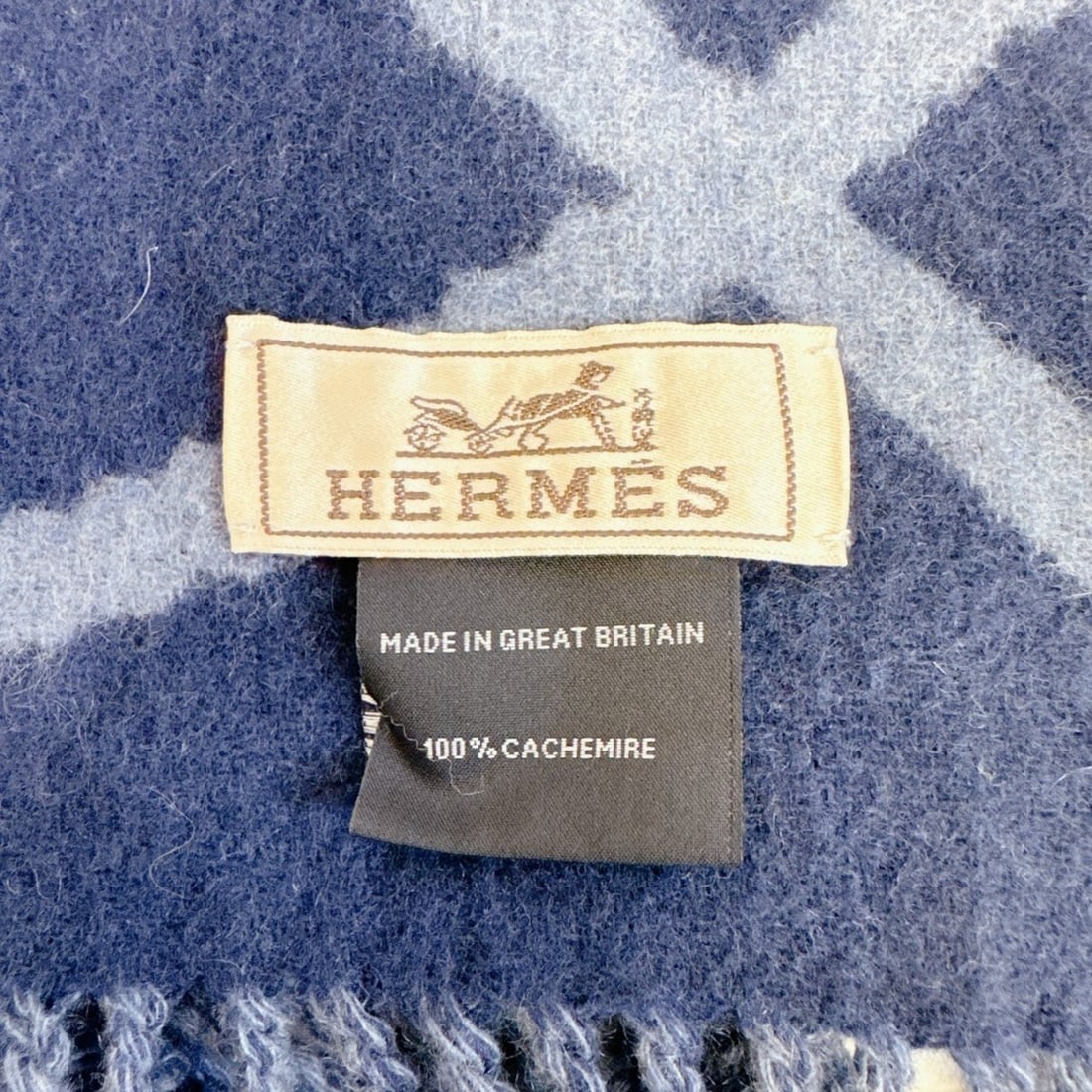 HERMES Clic Clac Scarf, Navy - 6