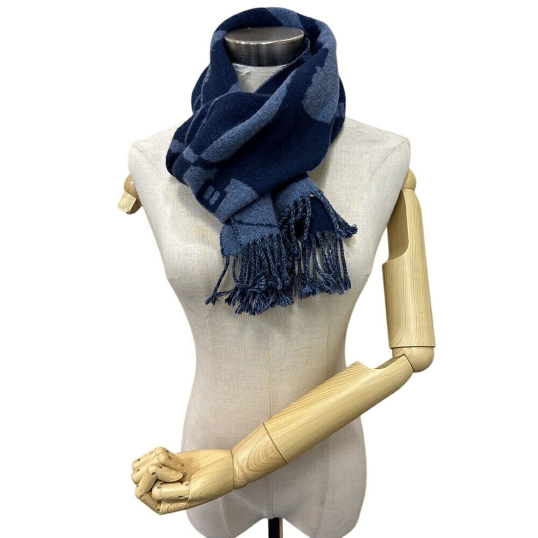 HERMES Clic Clac Scarf, Navy - 7